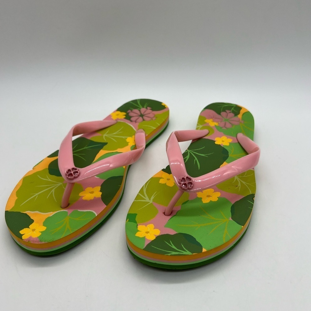 Kate Spade Pink and Green Floral Sandals